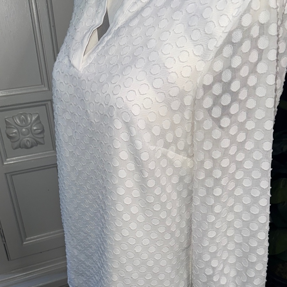 41 Hawthorn White Textured Women's Top Size Medium - Picture 10 of 14